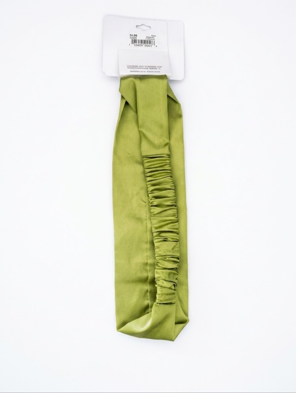 Olive Satin Ruched Hairband